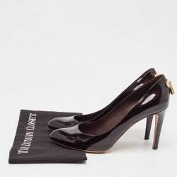 Louis Vuitton Burgundy Patent Leather Oh Really! Platform Pumps Size 38.5