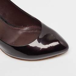 Louis Vuitton Burgundy Patent Leather Oh Really! Platform Pumps Size 38.5