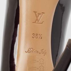 Louis Vuitton Burgundy Patent Leather Oh Really! Platform Pumps Size 38.5