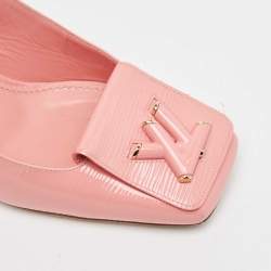 Louis Vuitton Pink Patent Leather Slingback Pumps Size 38