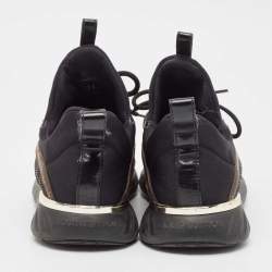 Louis Vuitton Black/Brown Fabric and Monogram Canvas Aftergame Sneakers Size 36