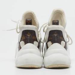 Louis Vuitton White Coated Canvas and Mesh Archlight Low Top Sneakers Size 36