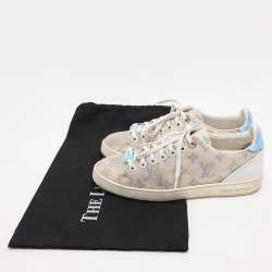 Louis Vuitton White Monogram Technical Mesh Frontrow Sneakers Size 38