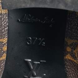 Louis Vuitton Brown/Black Monogram Canvas And Patent Leather Star Trail Ankle Boot Size 37.5