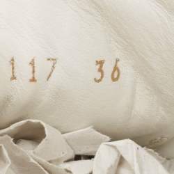 Louis Vuitton White/Gold Leather Frontrow Sneakers Size 36