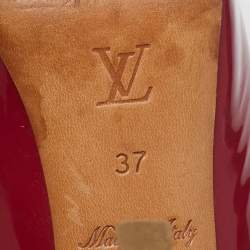 Louis Vuitton Red Patent Leather Oh Really! Peep Toe Pumps Size 37