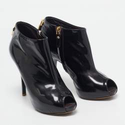 Louis Vuitton Black Patent Leather Oh Really! Boots Size 36