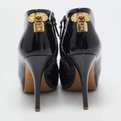 Louis Vuitton Black Patent Leather Oh Really! Boots Size 36