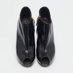 Louis Vuitton Black Patent Leather Oh Really! Boots Size 36