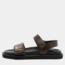 Louis Vuitton Monogram Canvas Sunset Flat Sandals Size 36