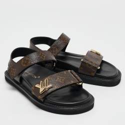 Louis Vuitton Monogram Canvas Sunset Flat Sandals Size 36