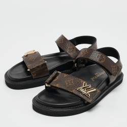 Louis Vuitton Monogram Canvas Sunset Flat Sandals Size 36