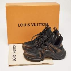 Louis Vuitton Black Monogram Canvas and Mesh Archlight Sneakers Size 36