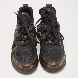 Louis Vuitton Black Monogram Canvas and Mesh Archlight Sneakers Size 36