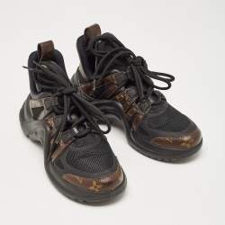 Louis Vuitton Black Monogram Canvas and Mesh Archlight Sneakers Size 36