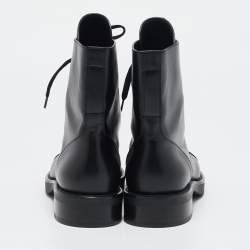 Louis Vuitton Black Leather Ranger Boots Size 37.5