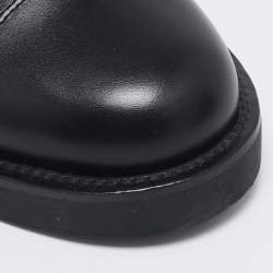 Louis Vuitton Black Leather Ranger Boots Size 37.5