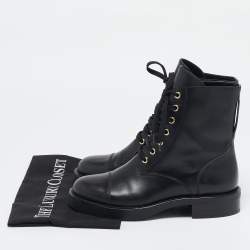 Louis Vuitton Black Leather Ranger Boots Size 37.5