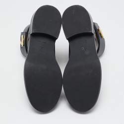 Louis Vuitton Black Monogram Canvas and Leather Wonderland Flat Ranger Boots Size 38