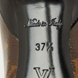 Pre Owned Louis Vuitton Monogram Canvas and Patent Leather Cherie Pumps Size 37.5 
