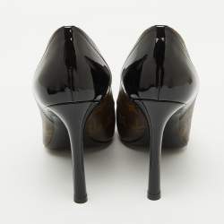 Pre Owned Louis Vuitton Monogram Canvas and Patent Leather Cherie Pumps Size 37.5 