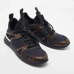 مملوكة مسبقًا Louis Vuitton Black/Brown Fabric And Monogram Canvas Aftergame Sneakers Size 39.5