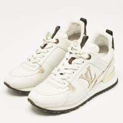 Louis Vuitton White Leather Run Away Sneakers Size 38