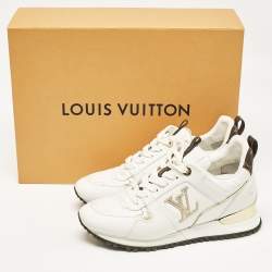Louis Vuitton White Leather Run Away Sneakers Size 38
