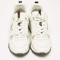 Louis Vuitton White Leather Run Away Sneakers Size 38