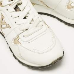 Louis Vuitton White Leather Run Away Sneakers Size 38