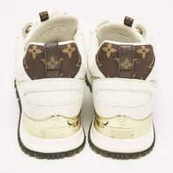 Louis Vuitton White Leather Run Away Sneakers Size 38