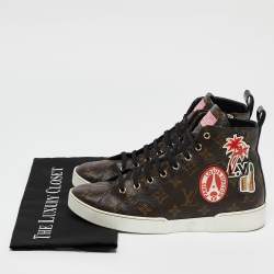 Louis Vuitton Brown Monogram Canvas High Top Sneakers Size 39