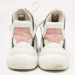Louis Vuitton White/Navy Blue Mesh and Monogram Canvas Archlight Sneakers Size 39