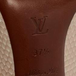 Louis Vuitton Grey Python Leather Eyeline Pumps Size 37.5