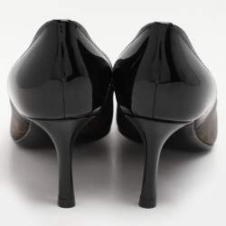 Louis Vuitton Monogram Canvas And Patent Leather Cherie Pumps Size 36.5