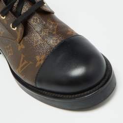 Louis Vuitton Monogram Canvas and Leather Wonderland Ranger Combat Boots Size 41