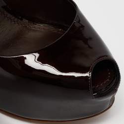 Louis Vuitton Burgundy Patent Leather Oh Really! Pumps Size 38