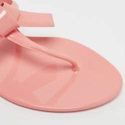 Louis Vuitton Pink Jelly SeaStar Thong Flat Slides Size 40