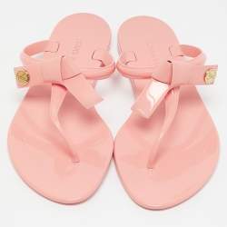 Louis Vuitton Pink Jelly SeaStar Thong Flat Slides Size 40
