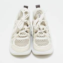 Louis Vuitton Cream Leather Archlight Lace Up Sneakers Size 39