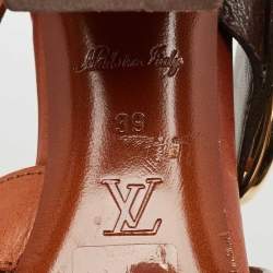 Louis Vuitton Brown Monogram Canvas and Leather Horizon Sandals Size 39
