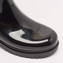 مملوكة مسبقًا Louis Vuitton Black Monogram Rubber Rain Boots Size 38