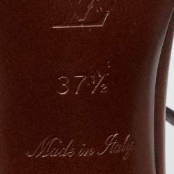 Pre Owned صندل لويس فويتون جلد بني بزهور أوبين تي مقاس 37.5