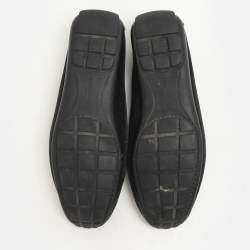 Louis Vuitton Black Suede Initiales Loafers Size 36.5
