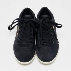 Louis Vuitton Navy Blue Suede and Nylon Low-Top Sneakers Size 39