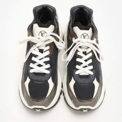 Louis Vuitton Multicolor Mesh and Monogram Canvas Run 55 Sneakers Size 38.5