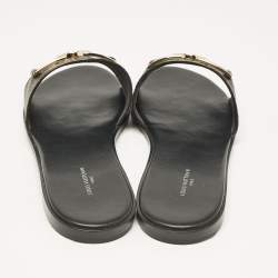 Louis Vuitton Monogram Canvas Lock It Flat Slides Size 41