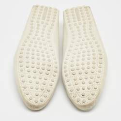 Pre Owned Louis Vuitton Cream Nubuck Leather Lombok Slip On Loafers Size 41