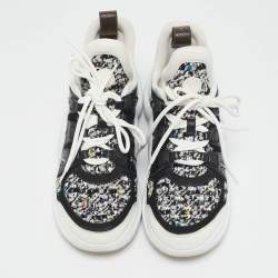 Louis Vuitton Multicolor Leather and Tweed Archlight High Top Sneakers Size 40