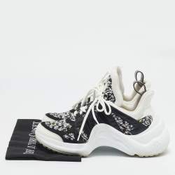Louis Vuitton Multicolor Leather and Tweed Archlight High Top Sneakers Size 40